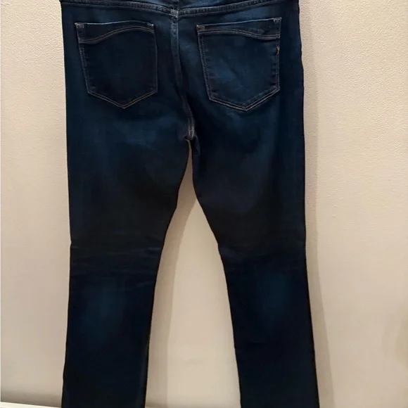 Express Barely Boot Mid Rise Dark Wash Indigo Denim Jeans 12R RN55285 - Picture 4 of 6